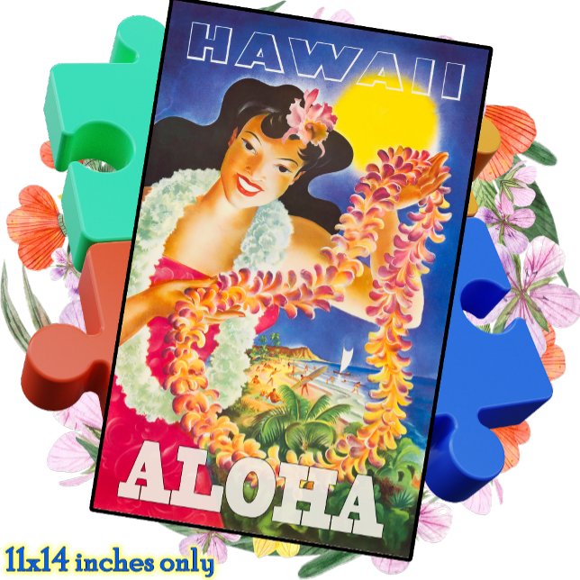 JIGSAW PUZZLE 11x14 - Vintage Hawaii Travel (Creator Uploaded)