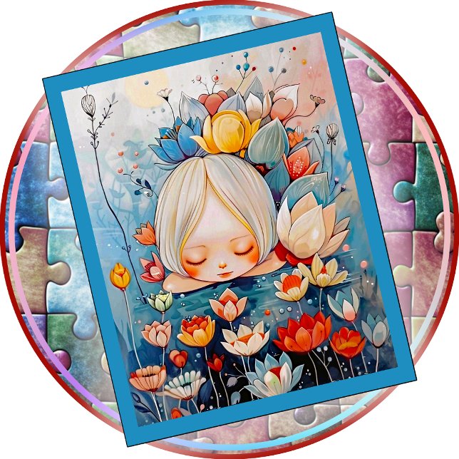 JIGSAW PUZZLE -All the Pretty Flowers (child size) (A Jigsaw Puzzle entitled "All the Pretty Flowers"'. Several sizes and piece count available.)