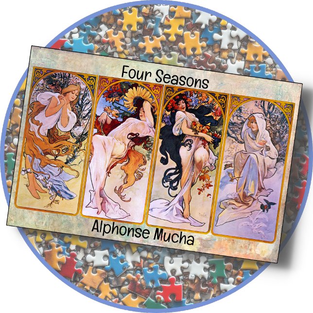JIGSAW PUZZLE - Alphonse Mucha's "Four Seasons" (Creator Uploaded)