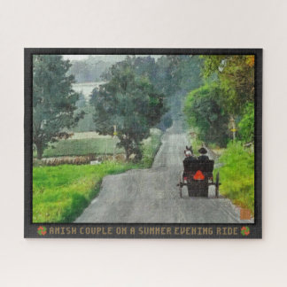 Jigsaw Puzzle Amish Couple On Summer Evening Ride