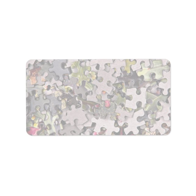 Jigsaw puzzle background label (Front)