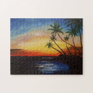 Jigsaw Puzzle Beach Sunset by JPDenyer