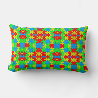 Jigsaw Puzzle Collage Lumbar Cushion