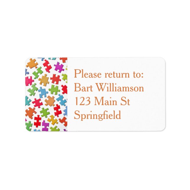 Jigsaw Puzzle Exchange Return to Me Label Stickers (Front)