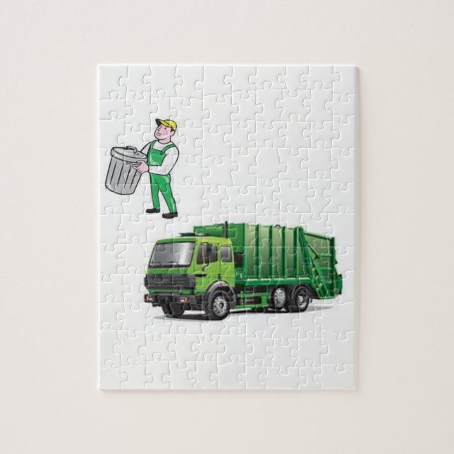 Jigsaw Puzzle Garbage Truck (Vertical)