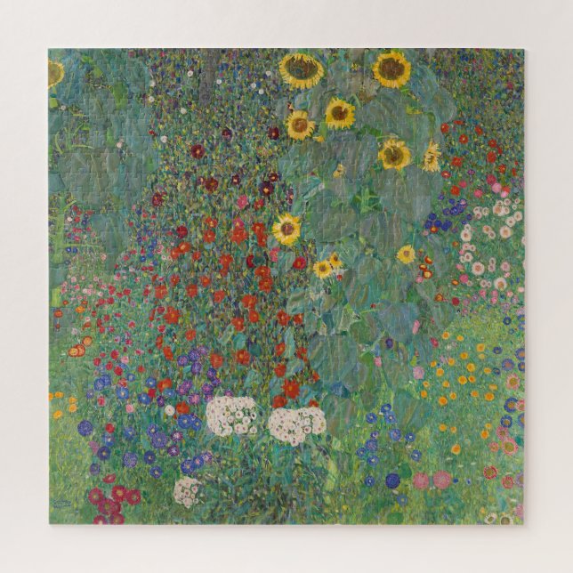 JIGSAW PUZZLE : GUSTAV KLIMT : FARM GARDEN  (Vertical)