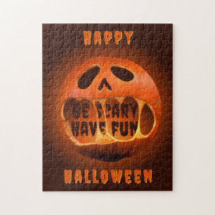Jigsaw Puzzle Halloween party games pumpkin