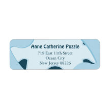 Jigsaw Puzzle Kids Birthday Party Return Address