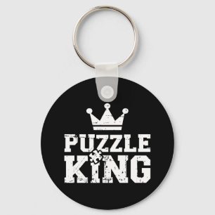 Jigsaw puzzle king key ring