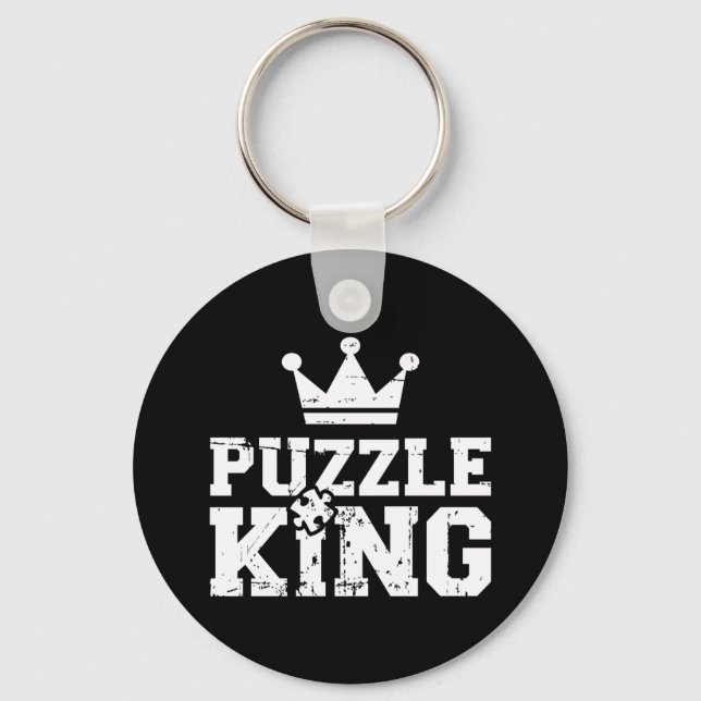 Jigsaw puzzle king key ring (Front)