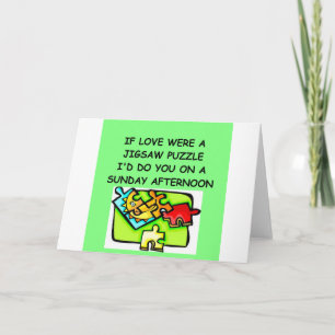 JIGSAW puzzle lover Holiday Card