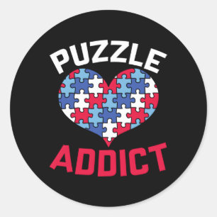 Jigsaw Puzzle Master Puzzle Classic Round Sticker