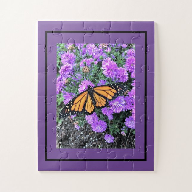 Jigsaw Puzzle Monarch on Asters (Vertical)
