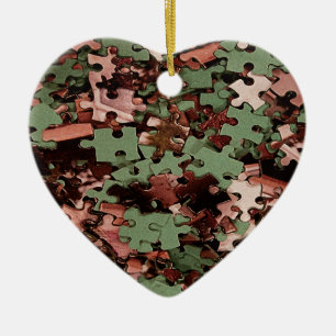 Jigsaw Puzzle Novelty Ceramic Tree Decoration