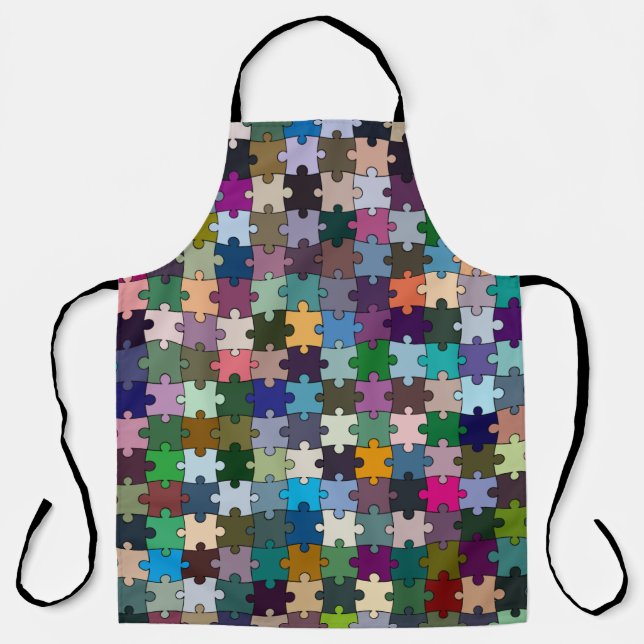 Jigsaw Puzzle Pieces Apron (Front)