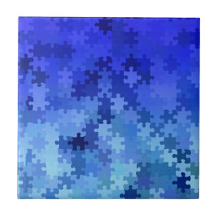 Jigsaw Puzzle Pieces Design Ceramic Tile