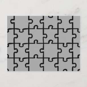 Jigsaw Puzzle Pieces Pattern 4 Postcard