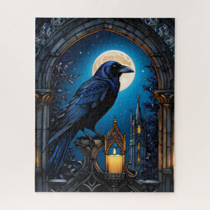 Jigsaw Puzzle, Raven Gothic Archway, Halloween Jigsaw Puzzle