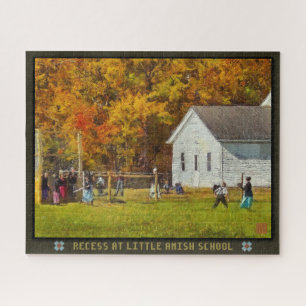 Jigsaw Puzzle Recess At Little Amish School