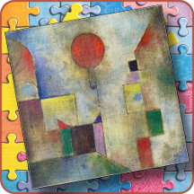 JIGSAW PUZZLE - "Red Balloon" -Paul Klee Art 20x30