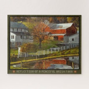 Jigsaw Puzzle Reflection Of A Peaceful Amish Farm