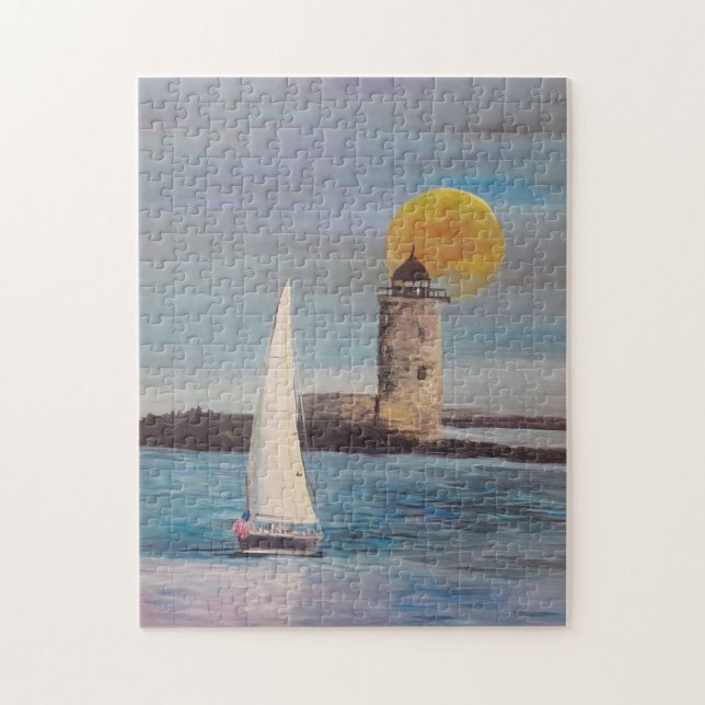 Jigsaw Puzzle Sailing Boat by JP Denyer (Vertical)