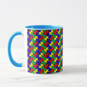 Jigsaw Puzzle Seamless Pattern Mug