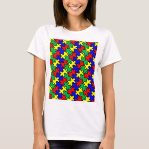 Jigsaw Puzzle Seamless Pattern T-Shirt