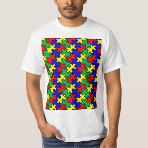 Jigsaw Puzzle Seamless Pattern T-Shirt