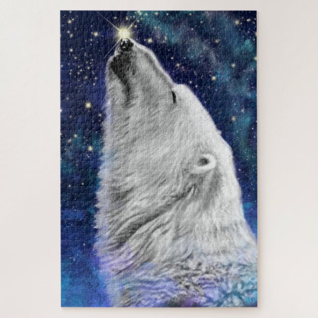 Jigsaw Puzzle with Polar Bear (Vertical)