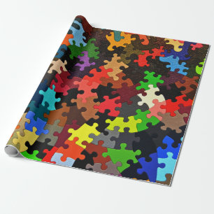 jigsaw puzzle wrapping paper