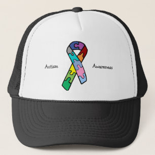 Jigsaw ribbon, Autism, Awareness hat