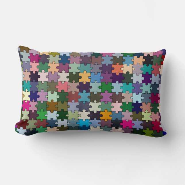 Jigsaw Throw Pillow (Front)
