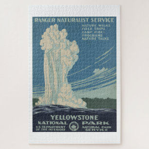 JIGSAW : VINTAGE YELLOWSTONE POSTER JIGSAW PUZZLE
