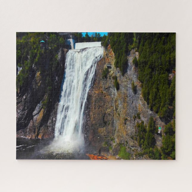 Jigsaws Montmorrency River Falls Québec. Jigsaw Puzzle (Horizontal)