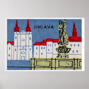 Jihlava City - Matchbox Print - Czech Wall Art