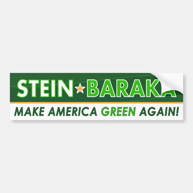 Jill Stein / Baraka - Green Party Bumper Sticker (Front)