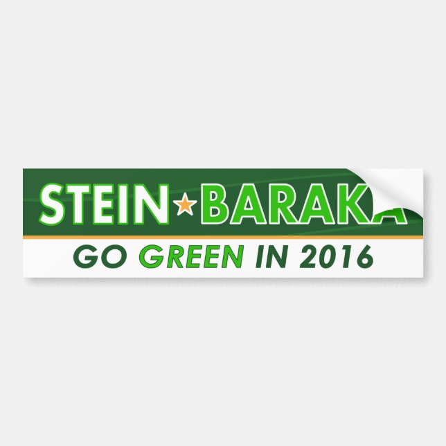 Jill Stein / Baraka - Green Party Bumper Sticker (Front)