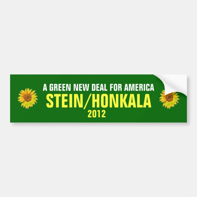 JILL STEIN FOR PRESIDENT 2012 BUMPER STICKER (Front)