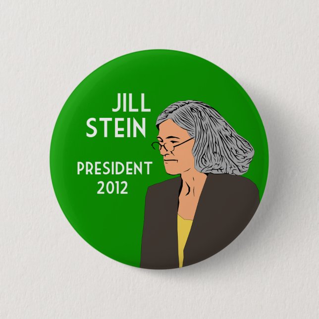 Jill Stein for President 2012 campaign button (Front)