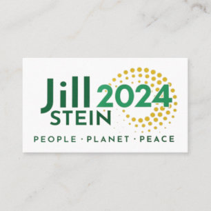 Jill Stein People Planet Peace Campaign Calling Card