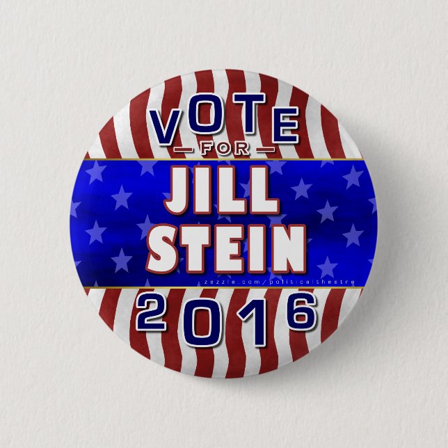 Jill Stein President 2016 Election Green Party 6 Cm Round Badge (Front)