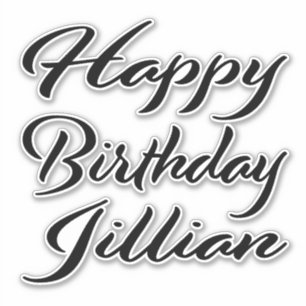 Jillian Name Vorname black Sticker Geburtstag