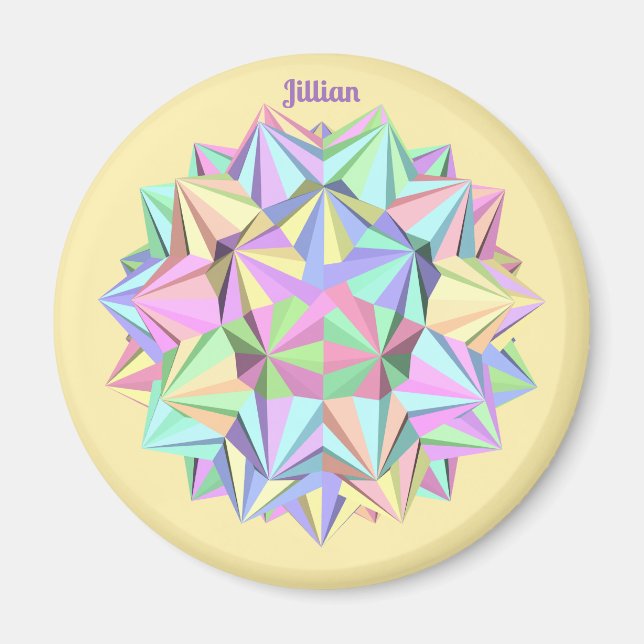 JILLIAN ~ POLYHEDRA ~ PASTEL~  MAGNET (Front)