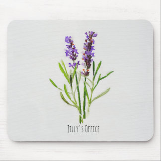 Jilly's Botanical Lavender Watercolor Mouse Pad