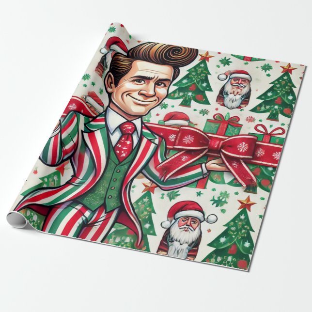 jim carrey christmas wrapping paper (Unrolled)