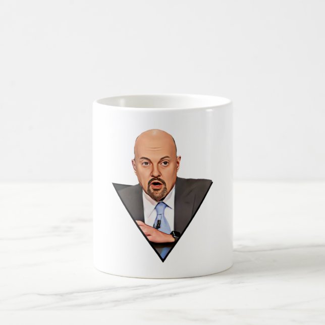 Jim Cramer Investor Portrait Coffee Mug (Center)