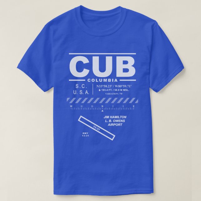Jim Hamilton LB Owens Airport CUB T-Shirt (Design Front)