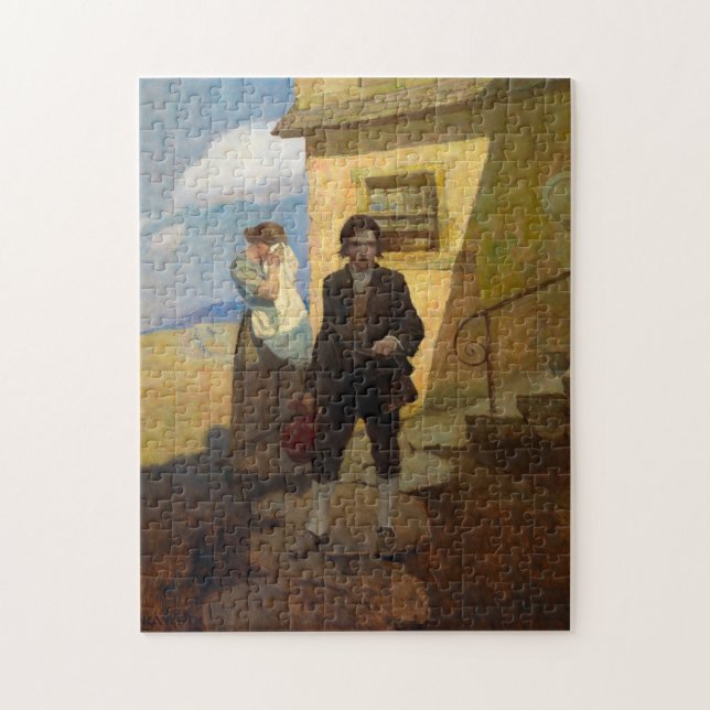 Jim Hawkins leaves home by Newell Convers Wyeth Jigsaw Puzzle (Vertical)