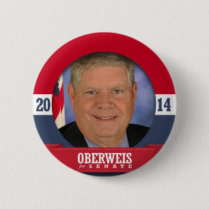 JIM OBERWEIS CAMPAIGN 6 CM ROUND BADGE